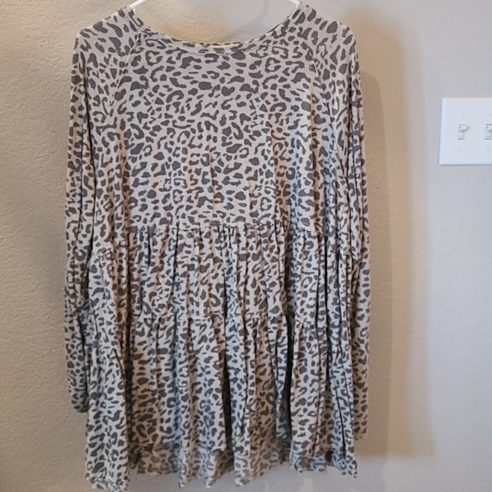 Leopard Long Sleeve Blouse